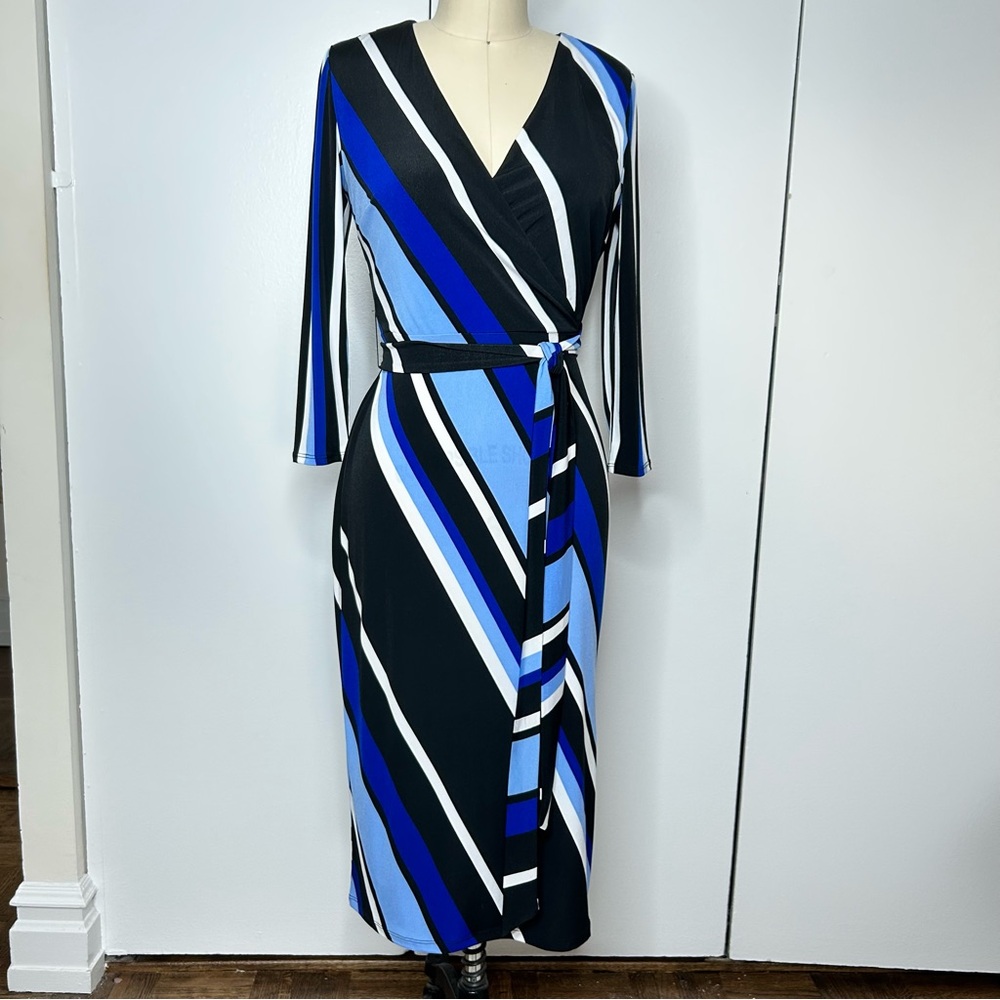 INC International Concepts Faux Wrap Midi Dress